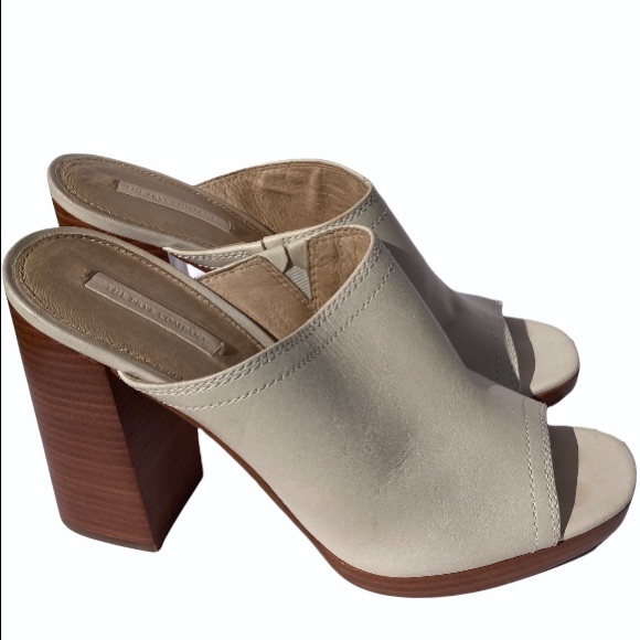 Frye Cream open toed mules with chunky heel - Picture 5 of 16